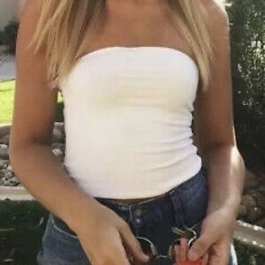 brandy melville white tube top